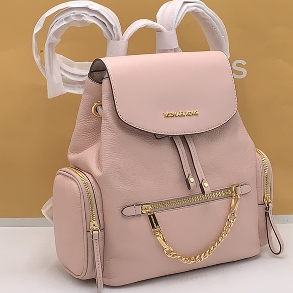 MICHAEL KORS JET SET ITEM MEDIUM CHAIN BACKPACK POWDER BLUSH COLOR - Picture 1 of 16